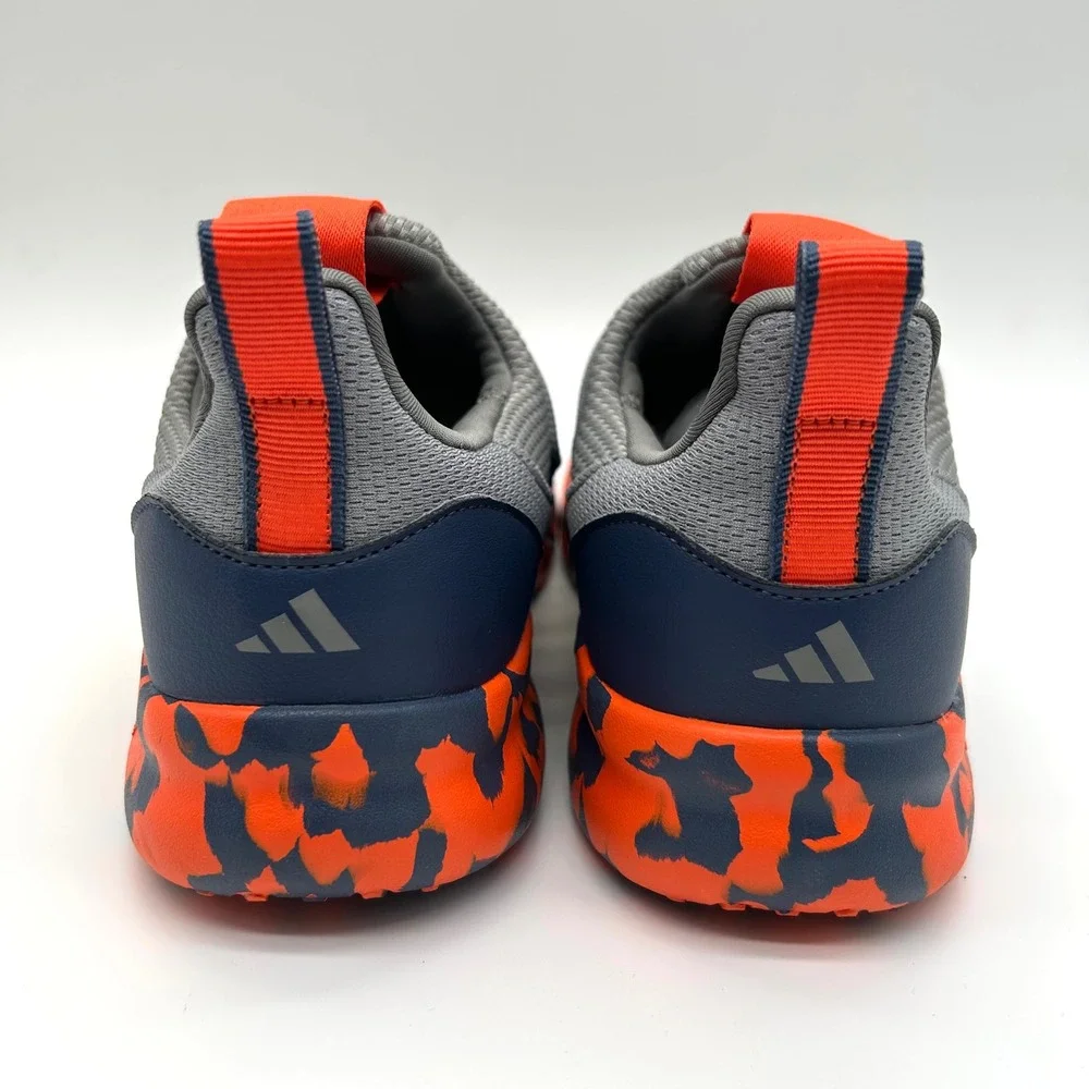Adidas Lite Racer Adapt 7.0 K Shoes Kids 6 Grey Orange Camo Cloudfoam Sneakers